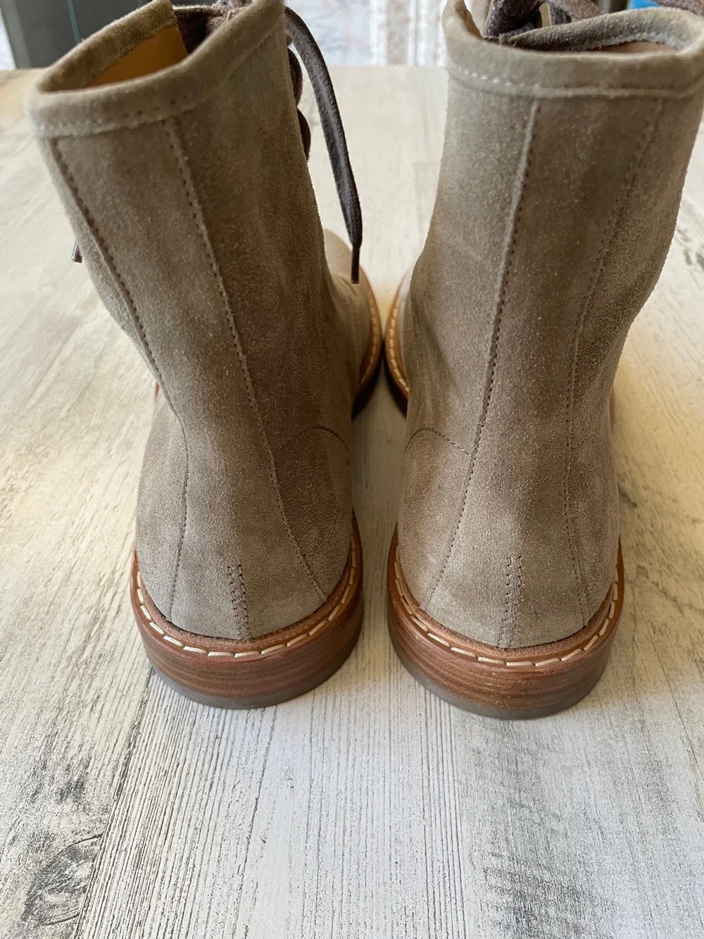 IRO Men's Taupe Suede Chukka Lace-Up Boots SZ 44